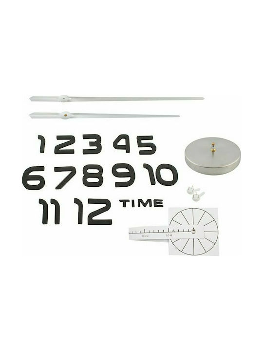 Ruhhy 3D Wall Clock Sticker Mirror Silver Ø60cm