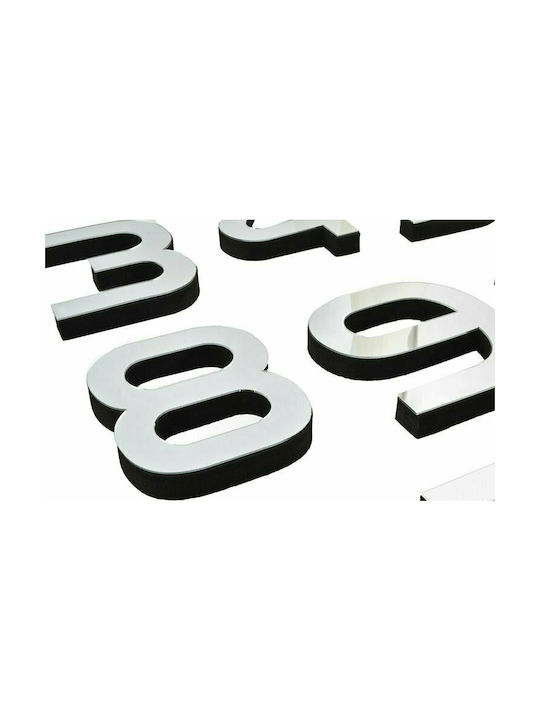 Ruhhy 3D Wall Clock Sticker Mirror Silver Ø60cm