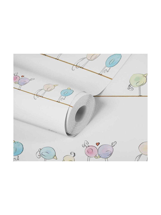 AS Creation Kids Wallpaper Vinyl Coated Birds L53xH1005εκ.