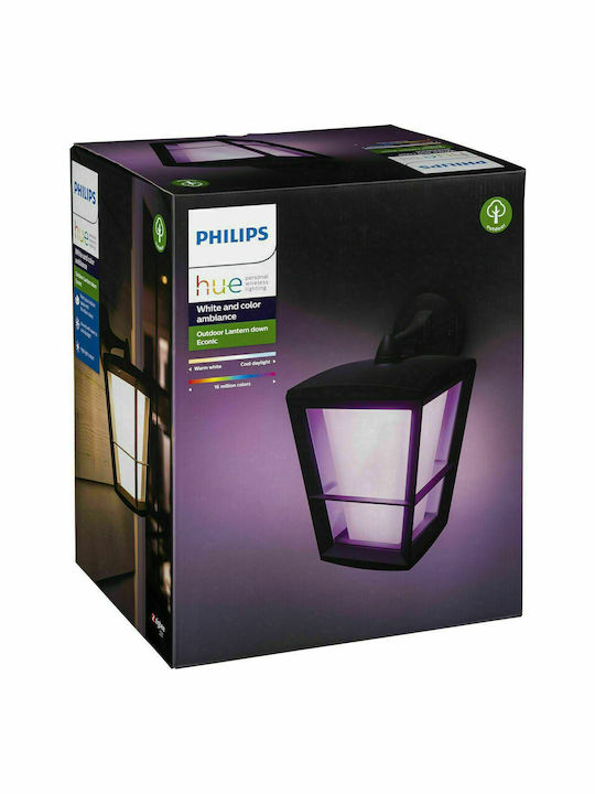 Philips Econic Επιτοίχιο Εξωτερικό Φαναράκι LED IP44 15W με RGBW Φως