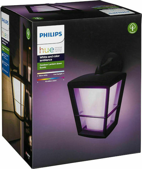 Philips Econic Wandmontierte Außen-Laterne LED IP44 15W mit RGBW Licht