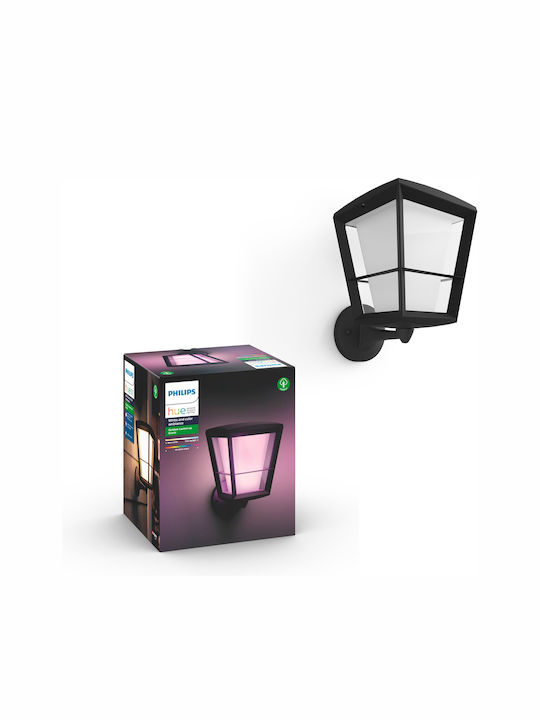 Philips Econic Επιτοίχιο Εξωτερικό Φαναράκι LED IP44 15W με RGBW Φως 35.2x29.7x25.9εκ.