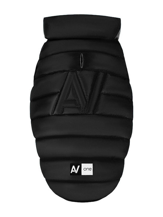 WauDog AiryVest One Black Waterproof Dog Coat with 40cm Back Length