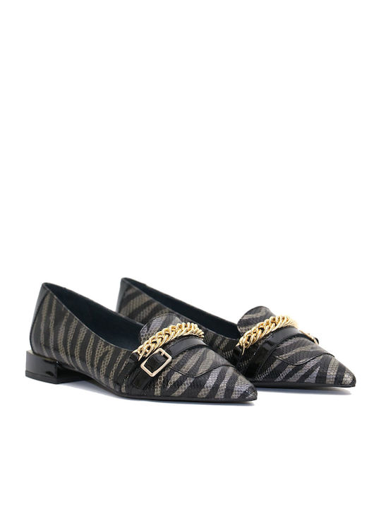 Damen Loafers Dansi 3863 Zebra - Charol Schlangenleder