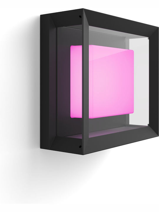 Philips Econic Επιτοίχια Εξωτερική Πλαφονιέρα LED IP44 15W με Ψυχρό Λευκό Φως 11.5x26x26εκ.