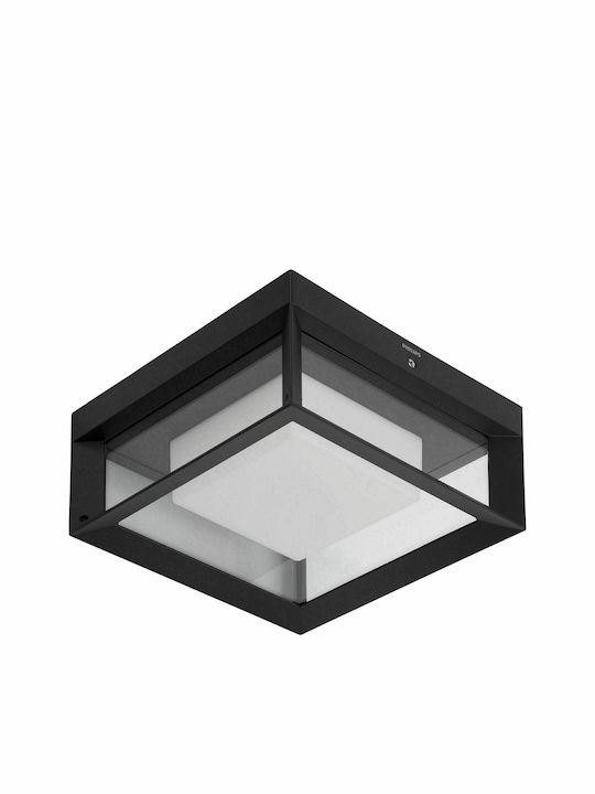 Philips Econic Επιτοίχια Εξωτερική Πλαφονιέρα LED IP44 15W με Ψυχρό Λευκό Φως 11.5x26x26εκ.