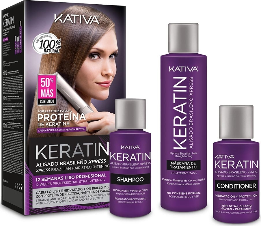 Kativa Women's Keratin Hair Care Set Keratin Xpress Brazilian Hair