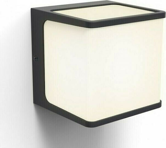 Lutec Doblo Επιτοίχια Εξωτερική Πλαφονιέρα LED IP54 14.5W με Θερμό Λευκό Φως 10x11x11εκ.
