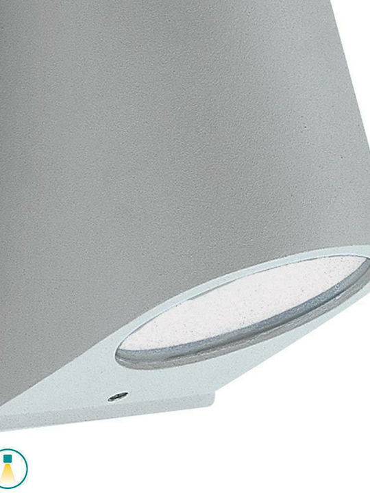 Viokef Hydra Wall-Mounted Outdoor Spot Light IP54 GU10 Gray