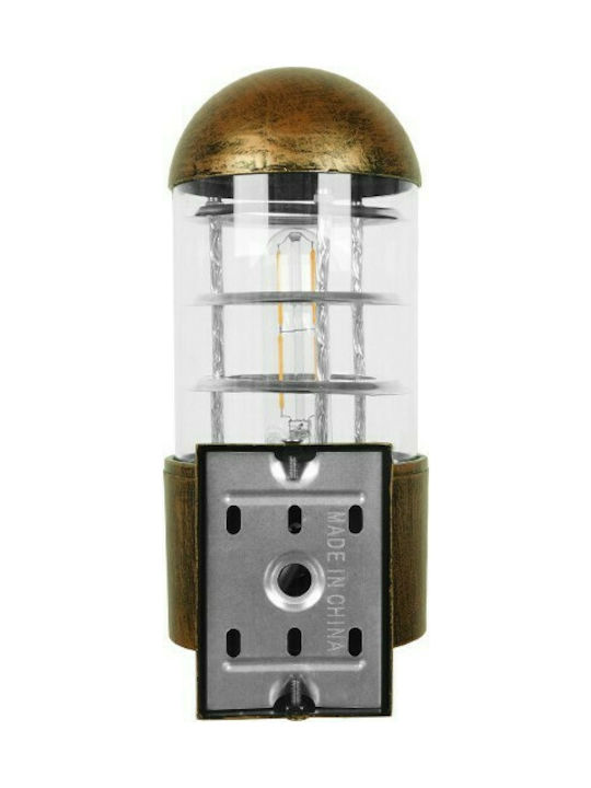 GloboStar Norma Modern Lamp Wall with Socket E27 Bronze 17x23cm
