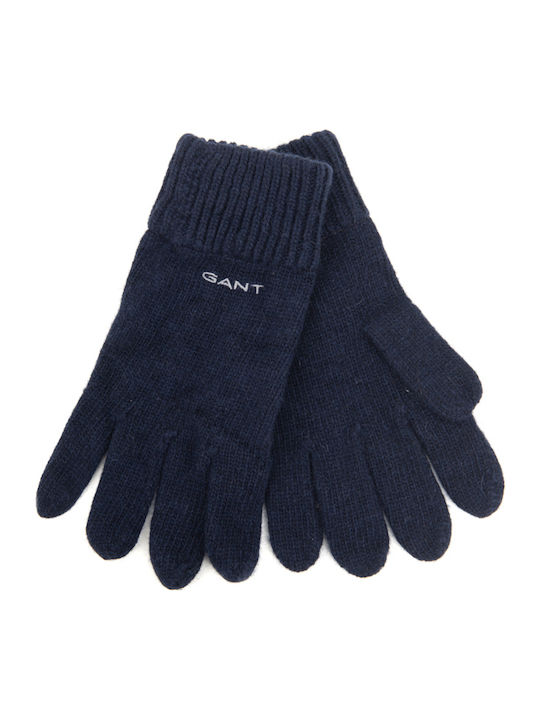Gant Navy Μπλε Ανδρικά Μάλλινα Γάντια