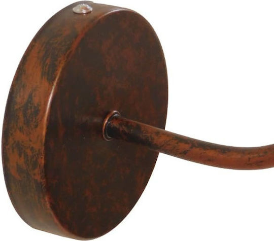 GloboStar Iron Rust Industrial Wall Lamp with E27 Socket Brown 26x32cm