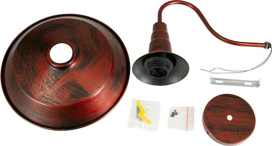 GloboStar Iron Rust Industrial Wall Lamp with E27 Socket Brown 26x32cm