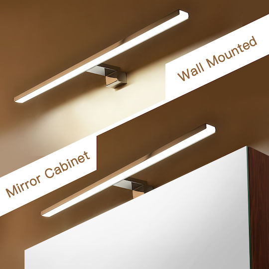 Karag Modern Lumină de Baie cu LED Integrat și Lumină Alb Rece Argintiu 20x11x20cm