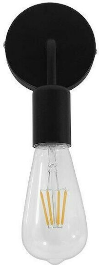 GloboStar Don Black Wall Lamp 7x16x16cm GloboStar Don Black Wall Lamp 7x16x16cm
