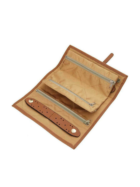 Tuscany Leather Travel Jewellery Box Cognac 21x6x7cm