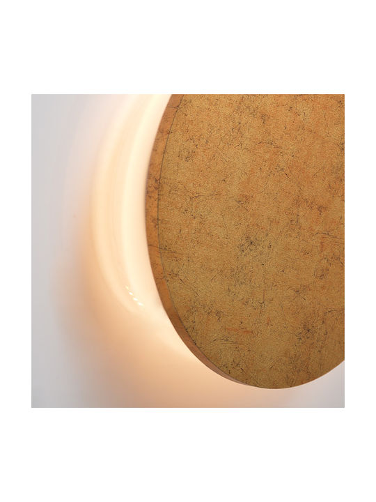 Aca Eclipse Modern Lamp Wall with Integrated LED and Warm White Light Brown 22cm