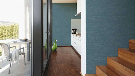 Tapet de Perete 1005x53cm Vinil Albastru Lavabil