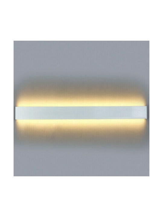 Inlight 43013 Modern Lumină de Perete cu LED Integrat și Lumină Alb Cald Argintiu 80x4cm