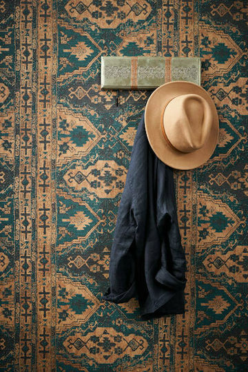 Tapet de Perete 1005x53cm Ethnic Vinil Verde Lavabil