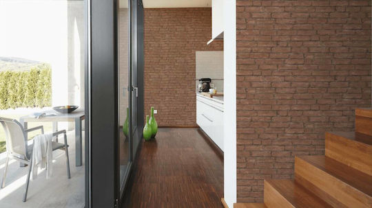 Wall Wallpaper Industrial Vinyl Red 1000x53cm Washable
