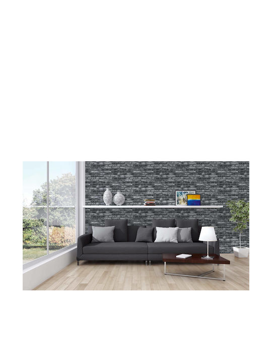 Ταπετσαρία Τοίχου Il Decoro Βινυλίου Γκρι 1005x53cm Πλενόμενη