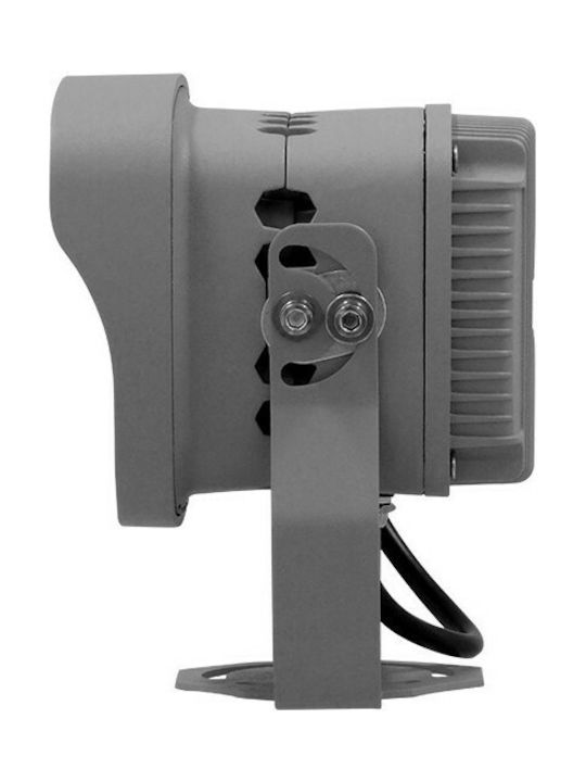 GloboStar Flood-Xena Outdoor Floor Lamp LED Wall Washer 12W with Cold White Light IP67 Silver
