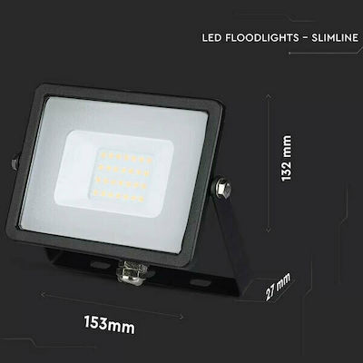 V-TAC Wasserdicht LED Flutlicht 20W Natürliches Weiß 4000K IP65