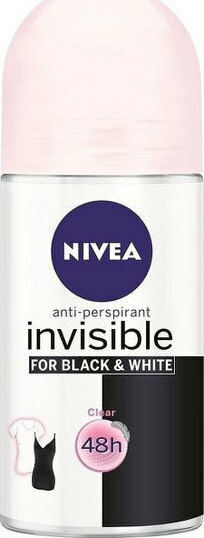 Nivea Invisible For Black & White Clear Anti-perspirant Αποσμητικό 48h σε Roll-On 50ml