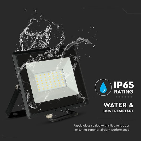 V-TAC VT-4051 Στεγανός Προβολέας LED 50W Ψυχρό Λευκό 6400K IP65