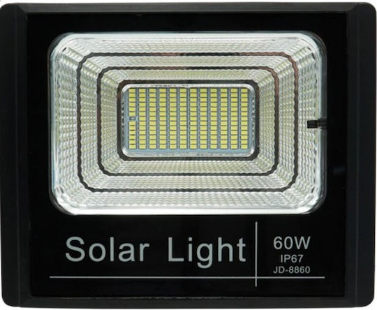Waterproof Solar LED Floodlight 60W Cold White 6000K with Remote Control IP67