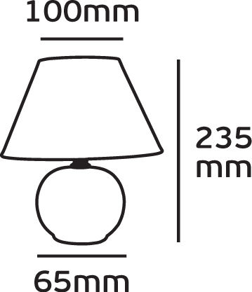 VK Lighting Керамична Настолна лампа за Цокъл E14 с Зелен Абажур и Основа