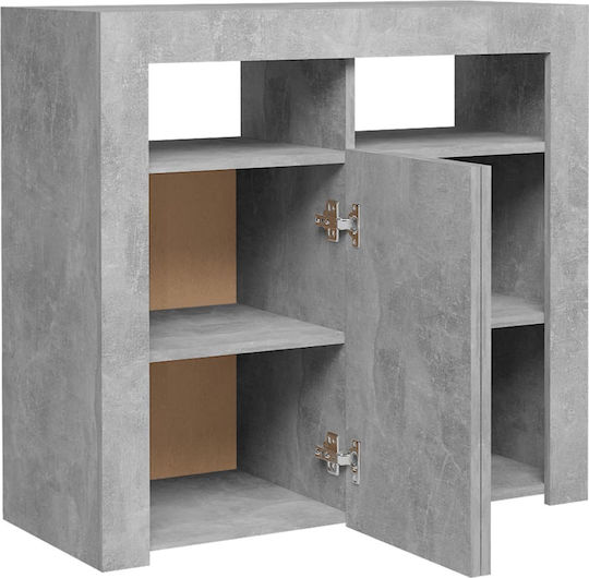 Wooden Sideboard Grau 80x35x75cm