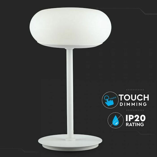 V-TAC Metal Table Lamp LED with White Shade and Base