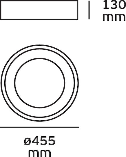 VK Lighting Πλαφονιέρα 45.5εκ. LED VK Lighting Πλαφονιέρα 45.5εκ. LED
