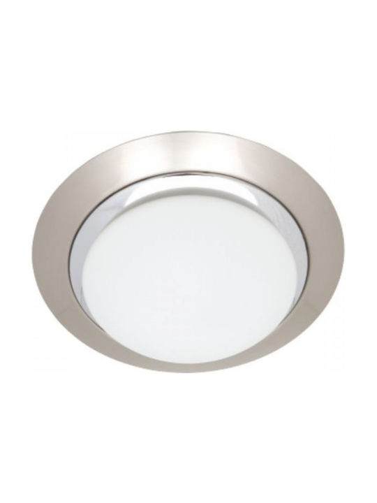 Spot Light Πλαφονιέρα Οροφής 35εκ. Ασημί με Ντουί E27