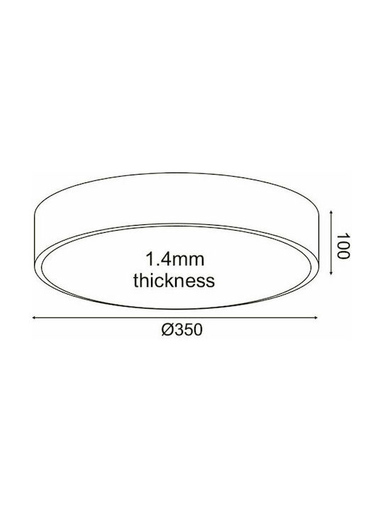 Aca Modernă Metalică Plafonieră de Tavan cu LED Integrat în culoare Alb 35buc