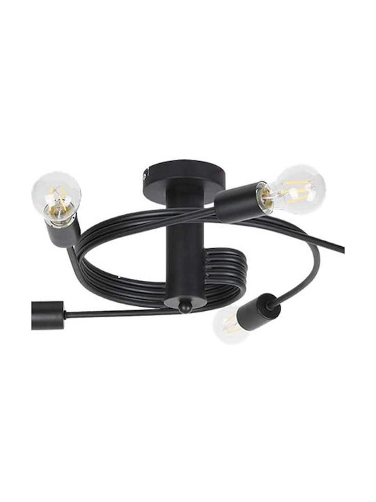 Elmark Modern Metal Ceiling Light with Socket E27 Black