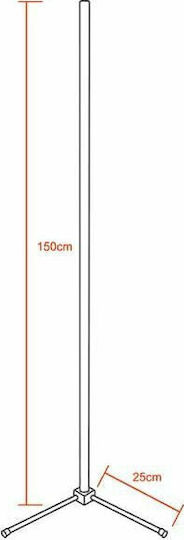 GloboStar LED Floor Lamp H150cm. with Adjustable White Light 130lm Black