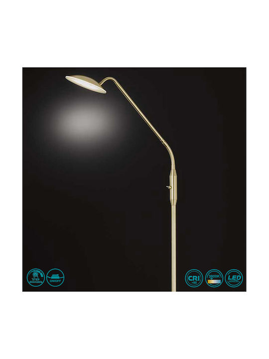 Wofi Orta LED Φωτιστικό Δαπέδου Υ135xΜ23εκ. με Θερμό Λευκό Φως 800lm Χρυσό