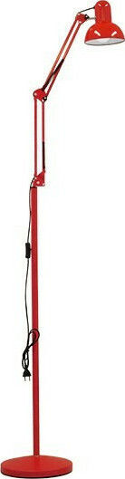 GloboStar Audrey Vintage Lampa de podea Î190xL27.5cm. cu Soclu pentru Bec E27 Roșu