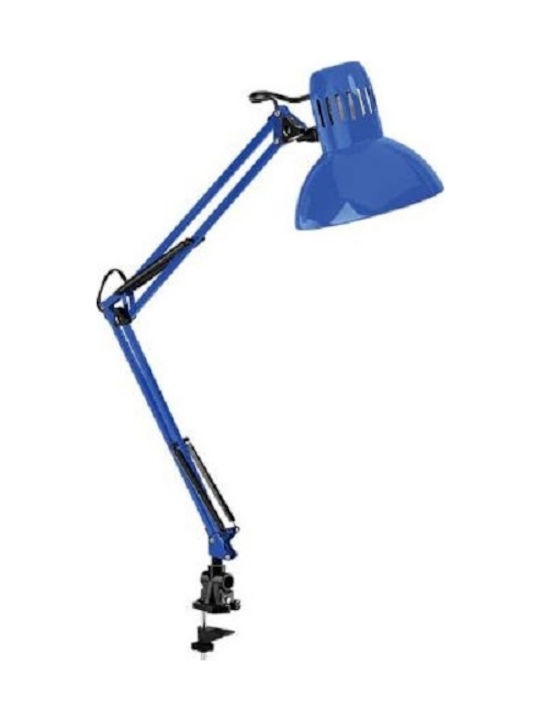 Fos me Office Lamp with Foldable Arm for Socket E27 in Blue Color