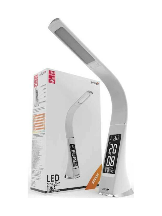 Avide ABLDL-BLC-6W-WH LED Office Lamp with Flexible Arm in White Color