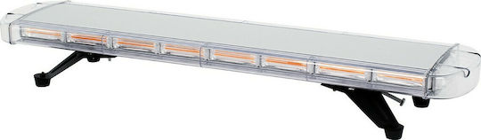 GloboStar Pro Series Φάρος Σήμανσης Οχήματος Οδικής Βοήθείας για Αυτοκίνητα & Φορτηγά 6 Προγραμμάτων Φωτισμού LED 10-30V - Πορτοκαλί