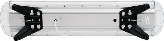 GloboStar Pro Series Φάρος Σήμανσης Οχήματος Οδικής Βοήθείας για Αυτοκίνητα & Φορτηγά 6 Προγραμμάτων Φωτισμού LED 10-30V - Πορτοκαλί