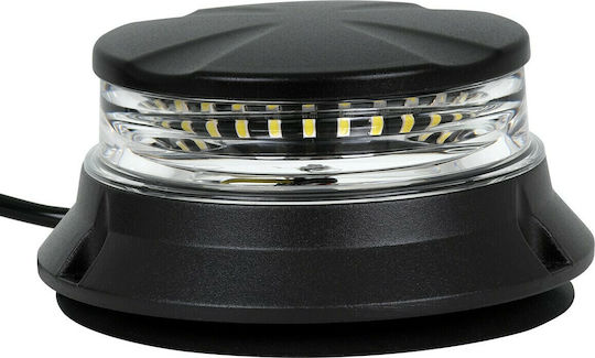 GloboStar Pro Series Φάρος Σήμανσης Οχήματος Ασθενοφόρου για Αυτοκίνητα & Φορτηγά 6 Προγραμμάτων Φωτισμού LED 10-30V - Λευκό