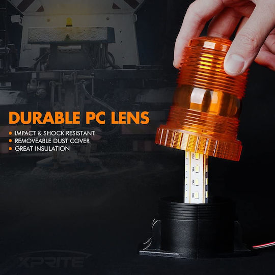 GloboStar Auto-Leuchtturm LED 10 - 30V Wasserdicht mit Orange Beleuchtung