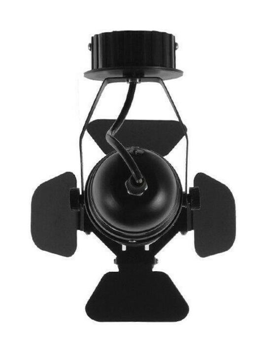 GloboStar Chicago Single Spot with Socket E27 in Black Color