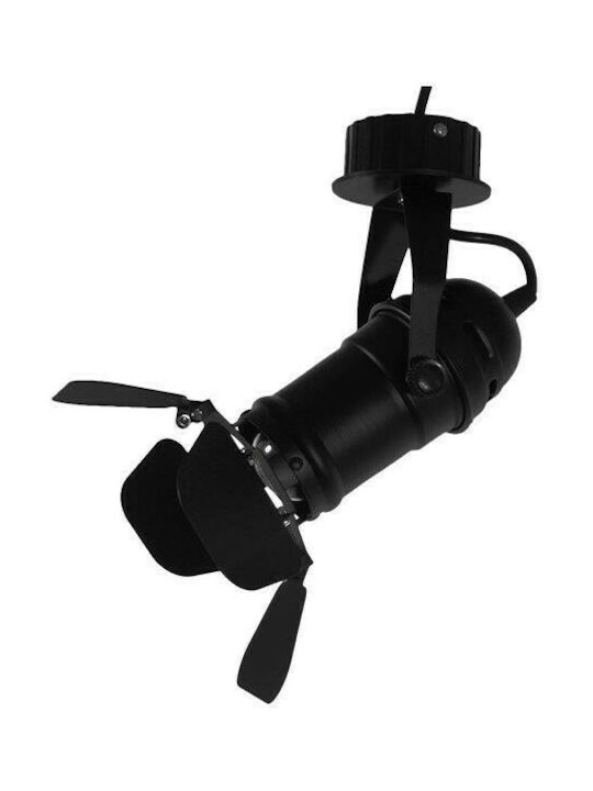 GloboStar Chicago Single Spot with Socket E27 in Black Color