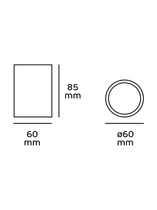VK Lighting Single Spot with Socket GU10 in White Color